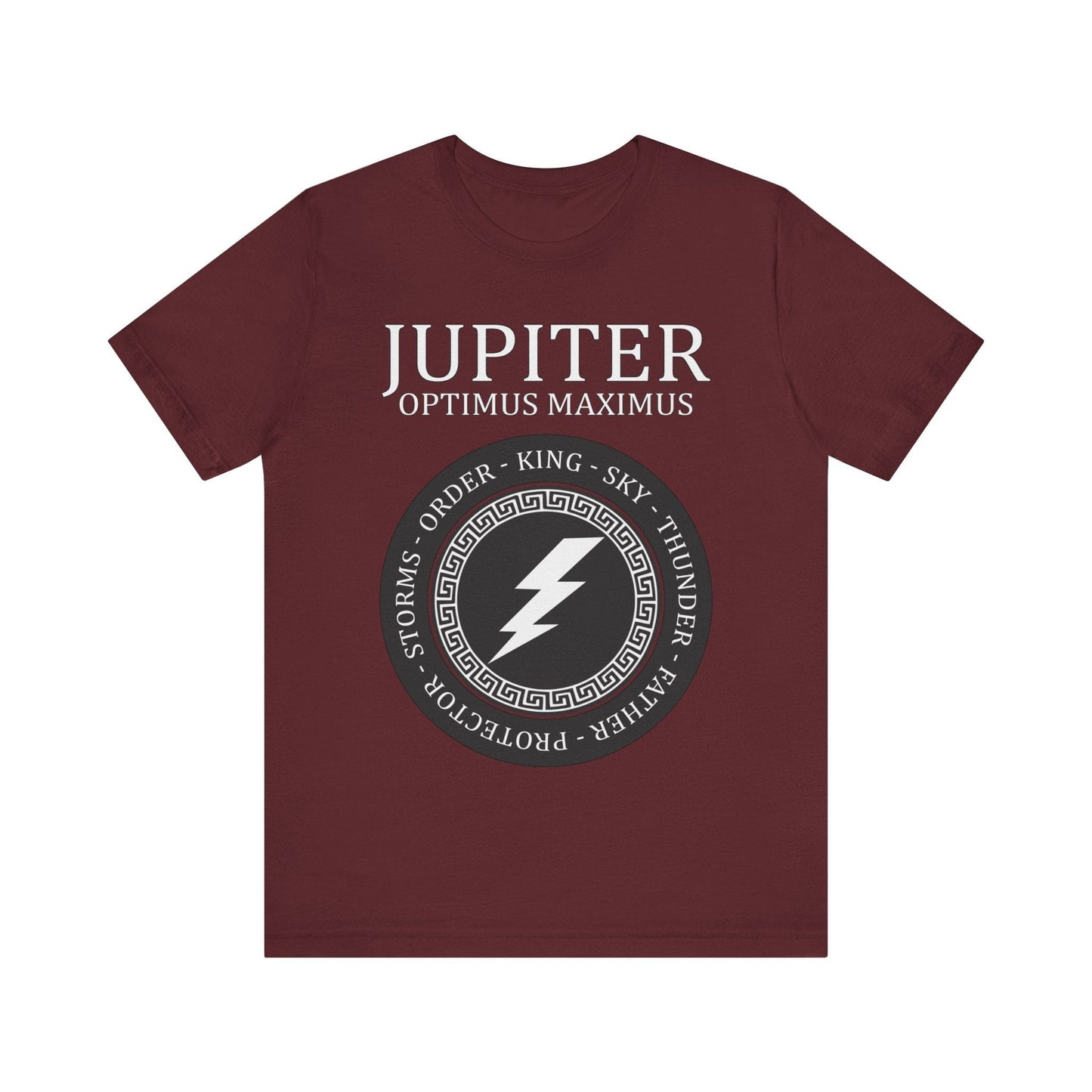 Maroon / S Jupiter Optimus Maximus - Ancient Roman God T-Shirt