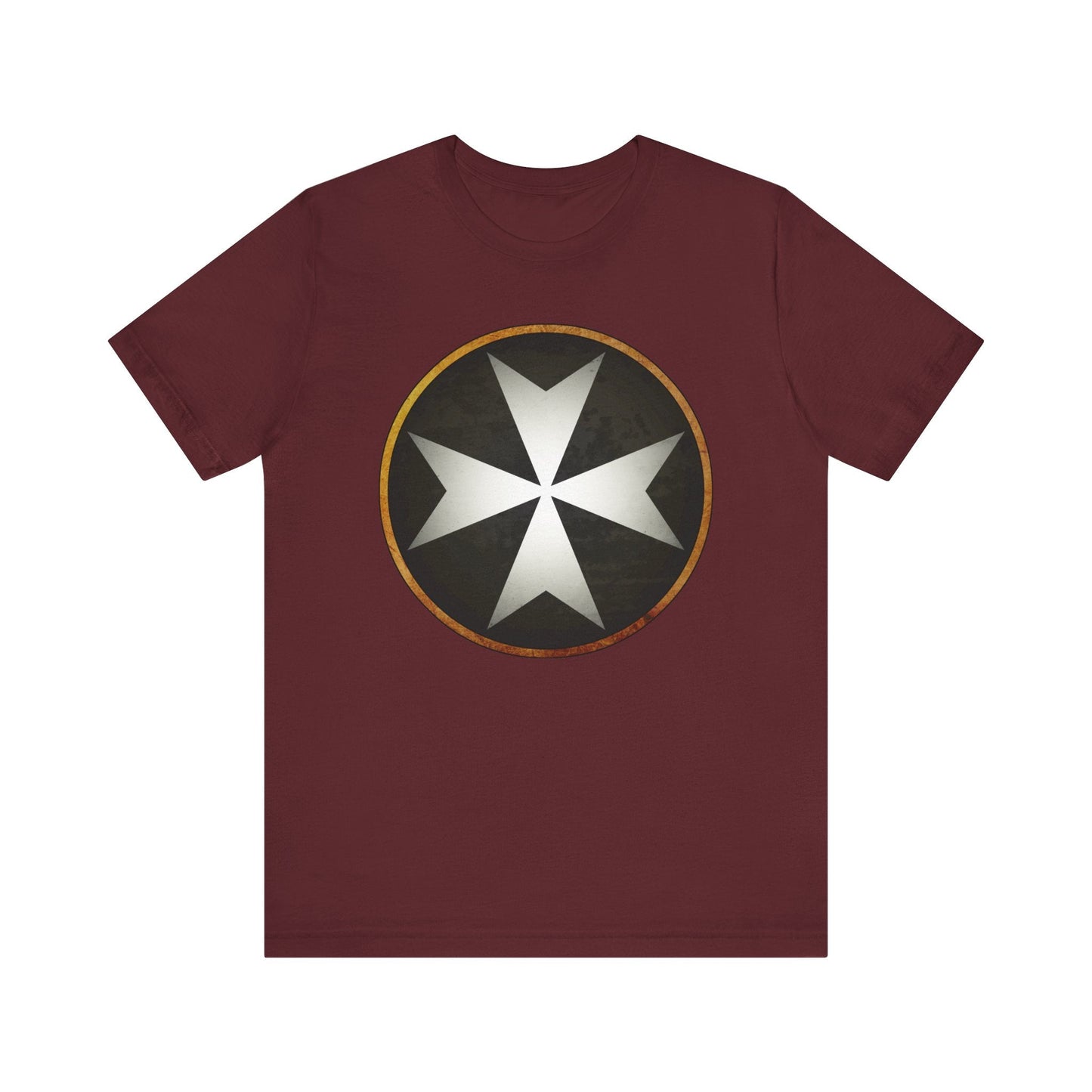 Maroon / S Knights Hospitaller Heraldry T-Shirt