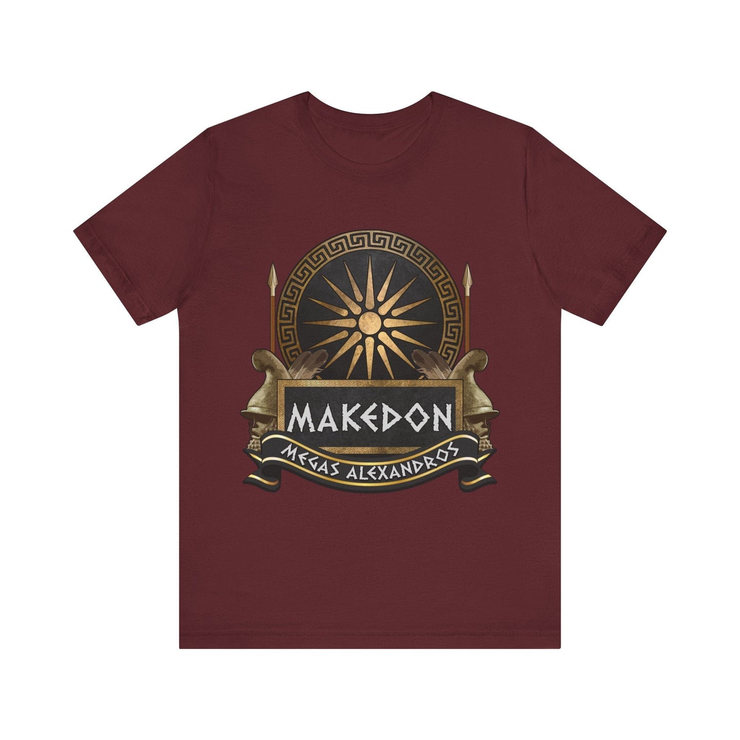 Maroon / S Makedon Alexander the Great - Megas Alexandros T-Shirt