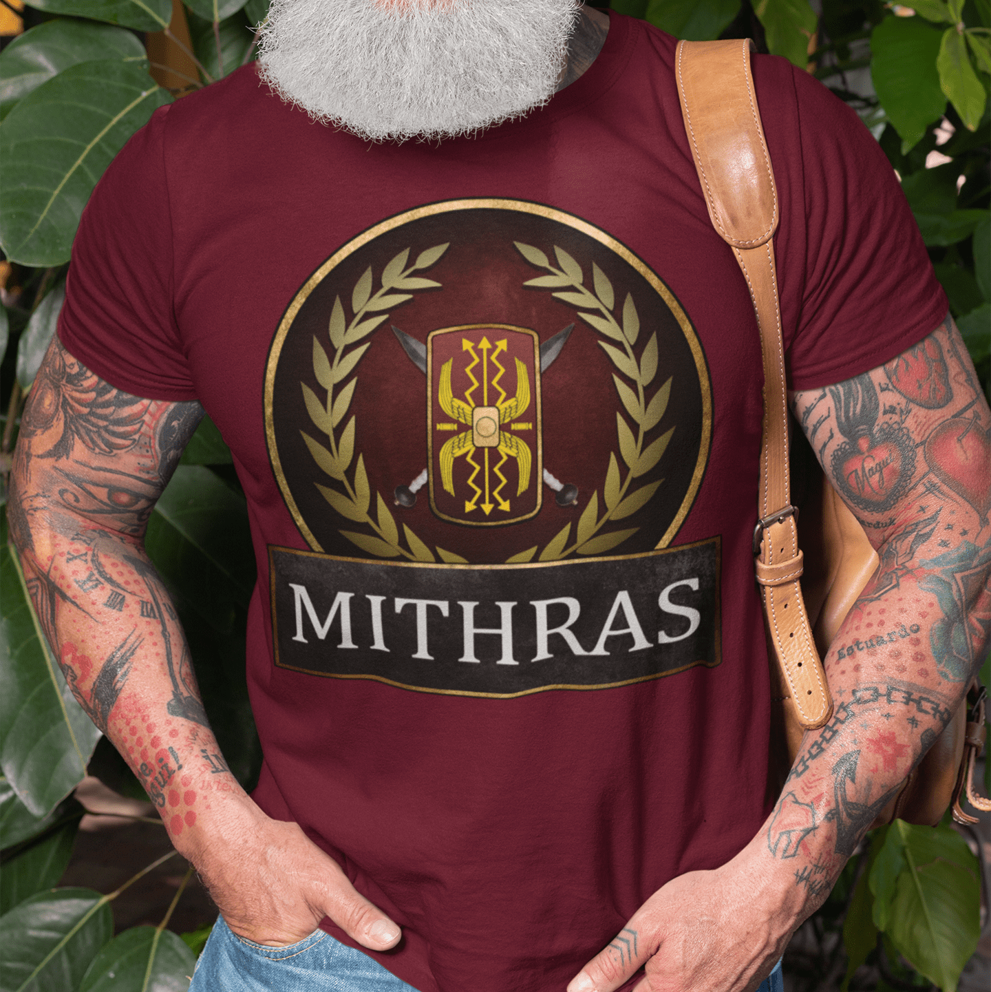 Maroon / S Mithras - Ancient Roman Cult of Mithras - Roman Legionary T-Shirt