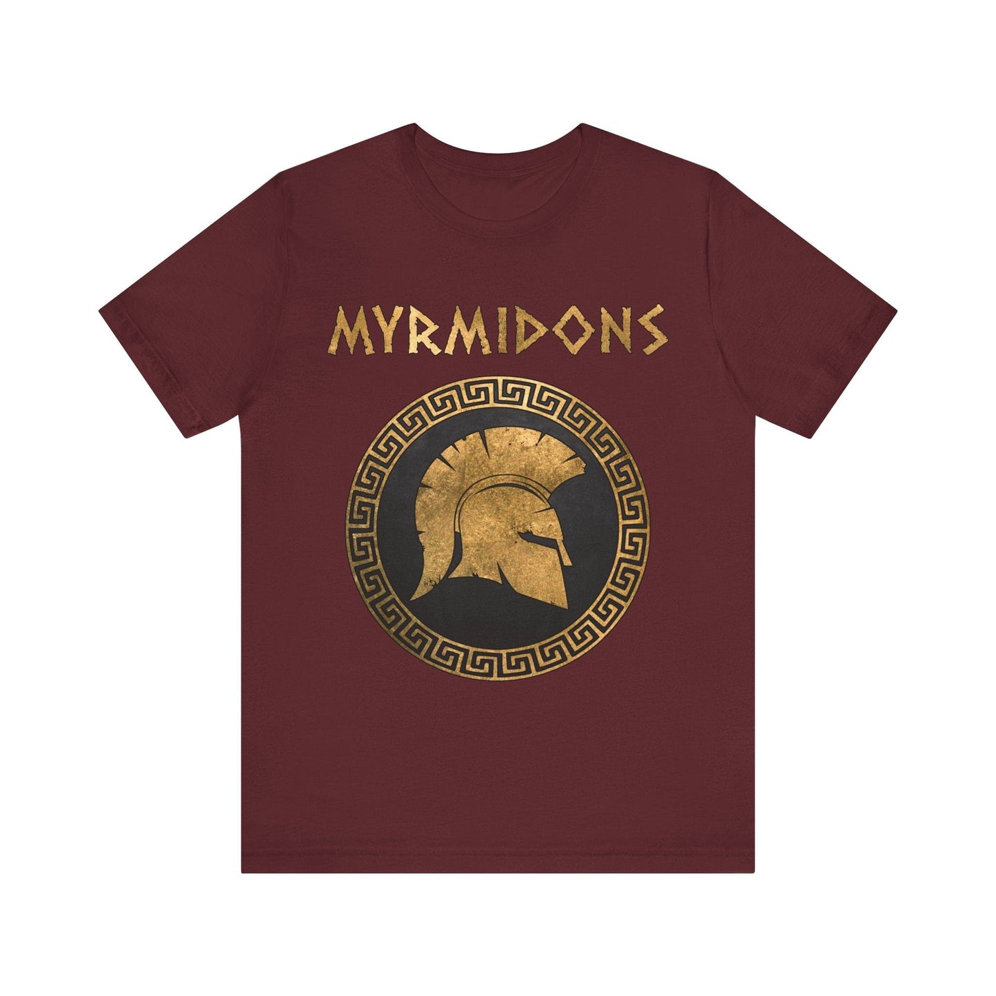 Maroon / S Myrmidons Warriors of Pythia and Achilles T-Shirt
