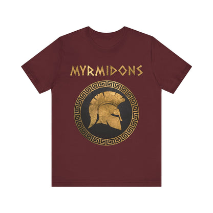 Maroon / S Myrmidons Warriors of Pythia and Achilles T-Shirt