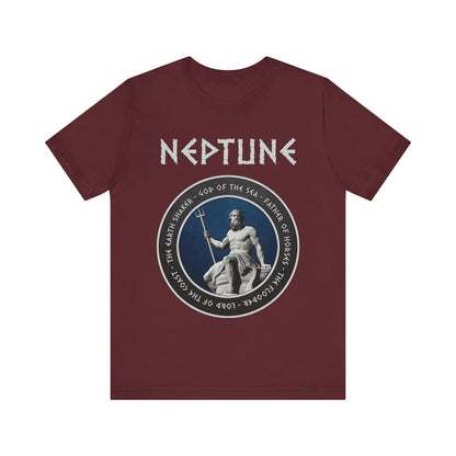Maroon / S Neptune Ancient Roman Sea God  T-Shirt