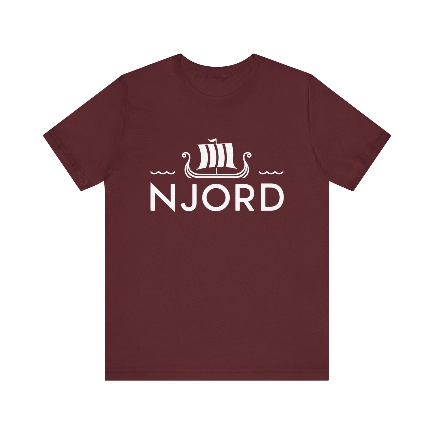 Maroon / S Njord Norse God of the Sea T-shirt