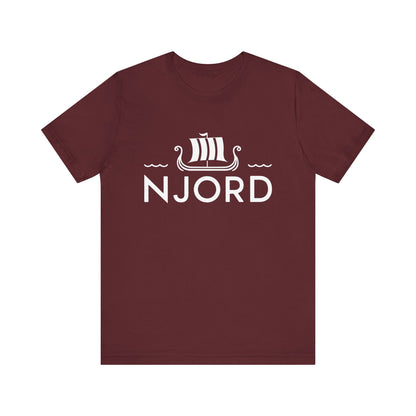 Maroon / S Njord Norse God of the Sea T-shirt