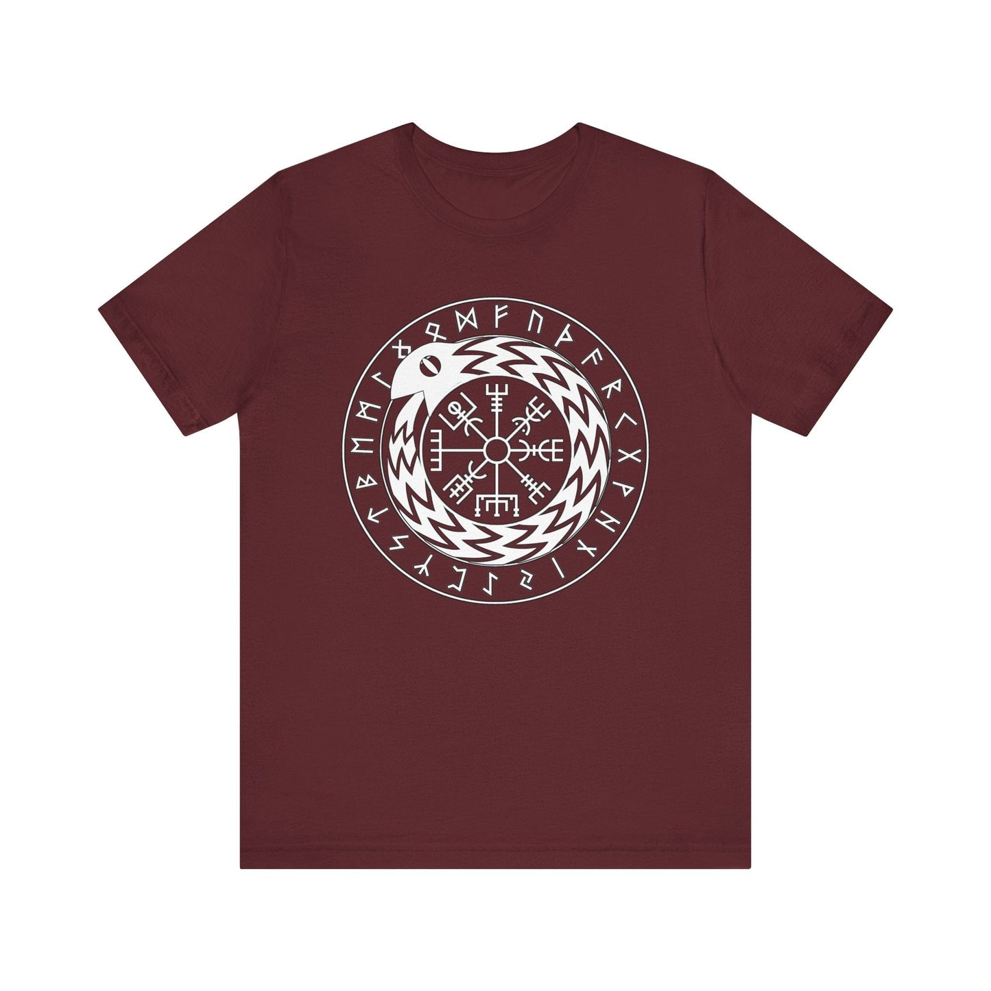 Maroon / S Norse Mythology Jormungandr T-Shirt