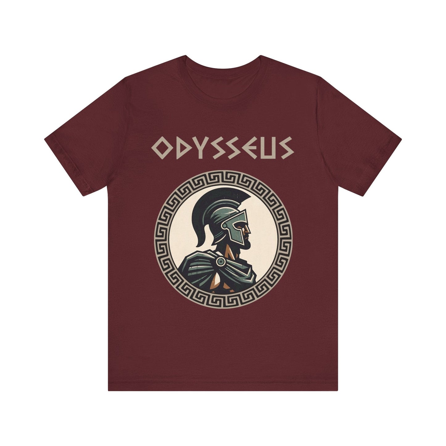 Maroon / S Odysseus - Hero of the Trojan War T-Shirt