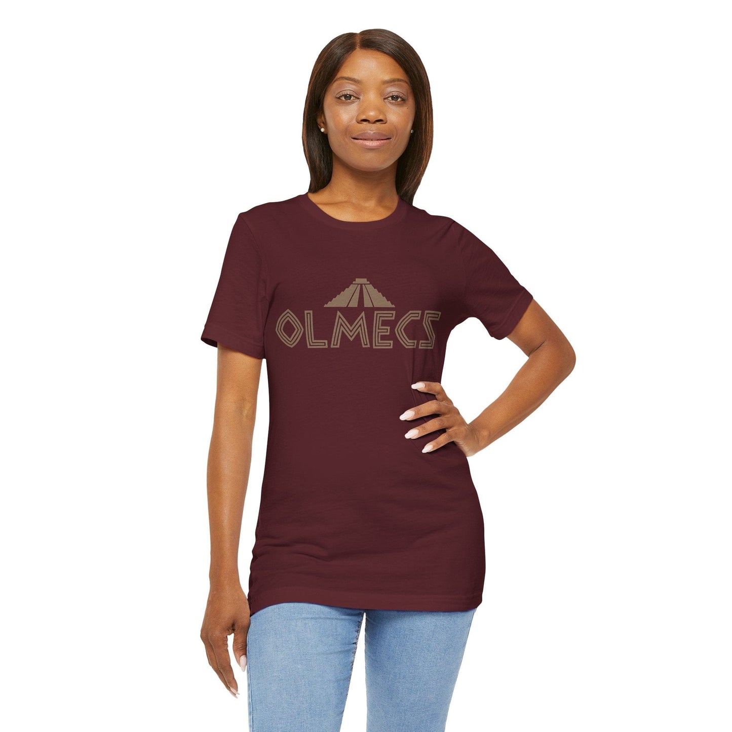 Maroon / S Olmecs Mesoamerican Civilization T-Shirt