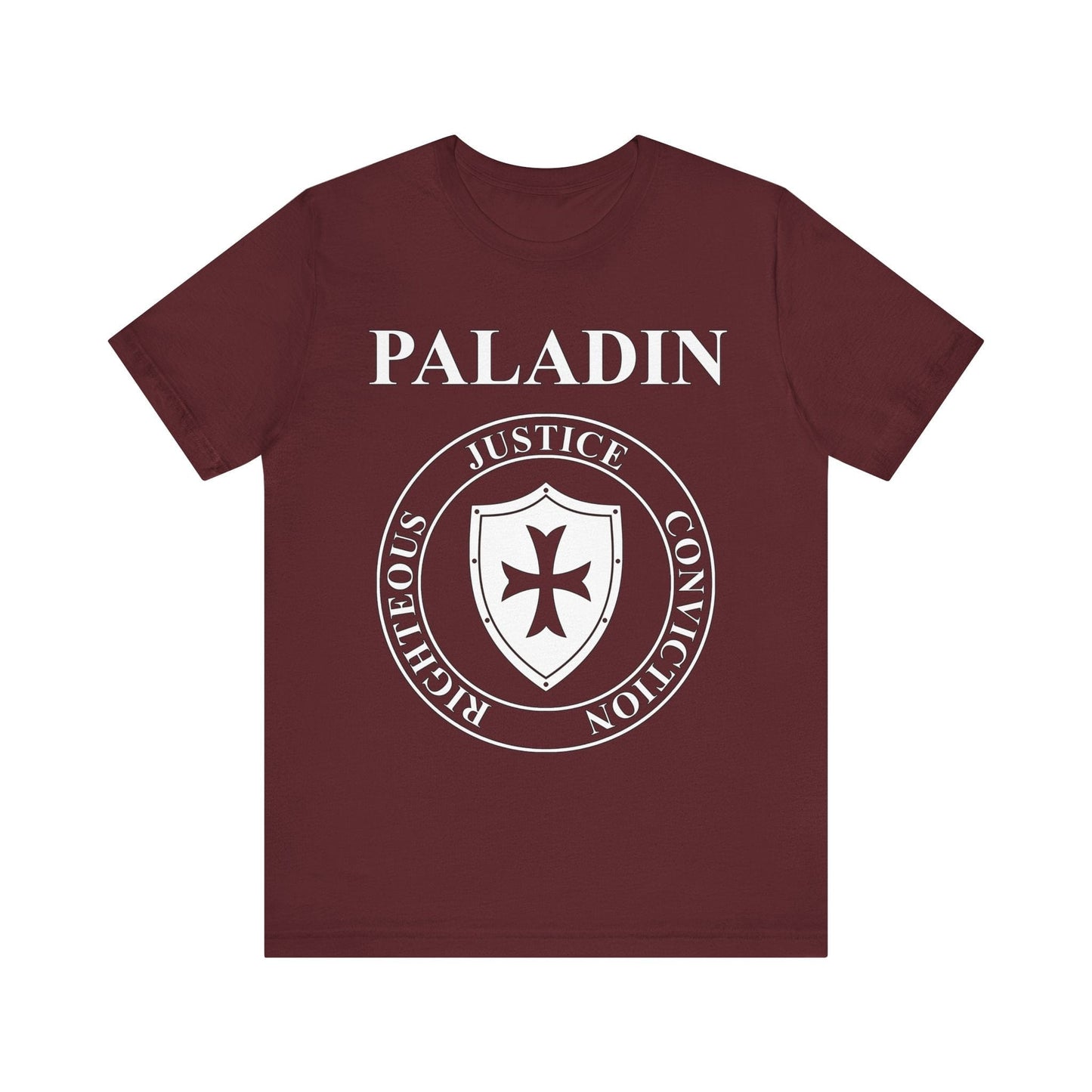Maroon / S Paladin Holy Warrior T-Shirt