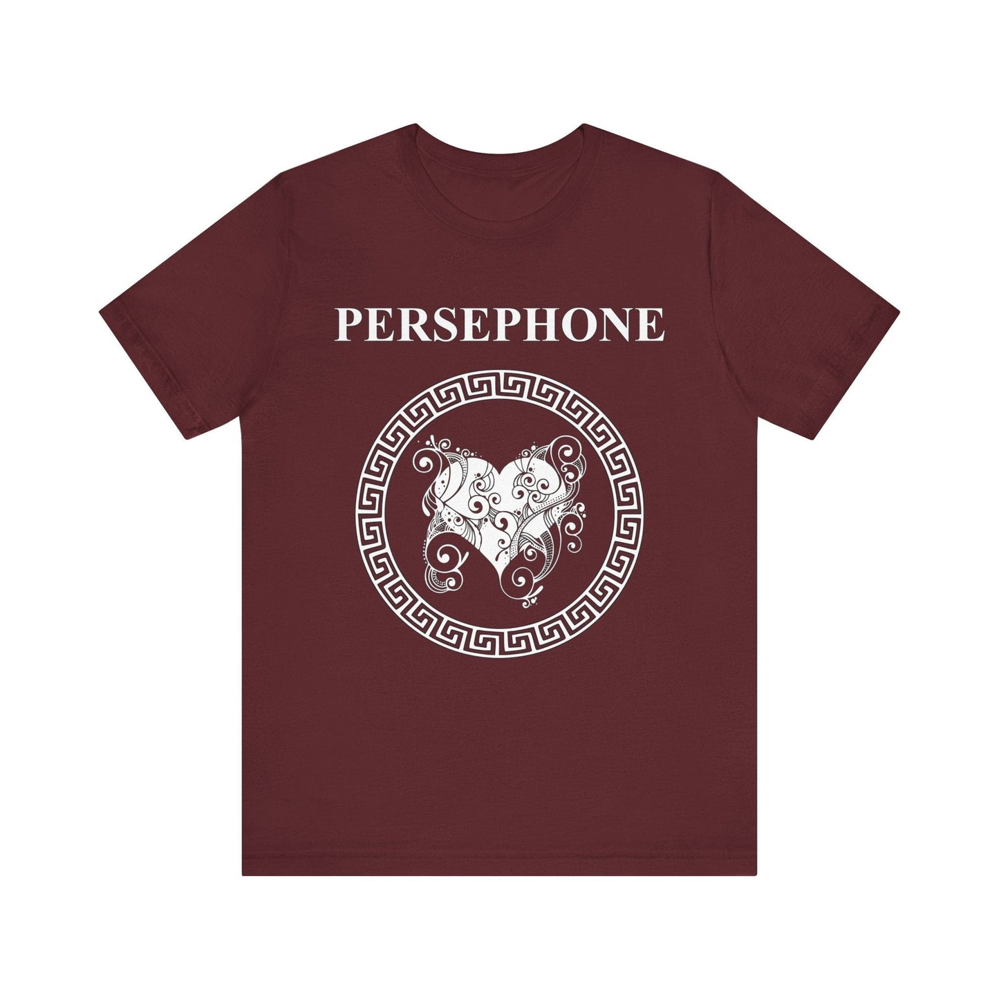 Maroon / S Persephone Ancient Greek Goddess T-shirt