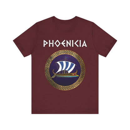 Maroon / S Phoenicia Ancient Phoenician Ship T-Shirt