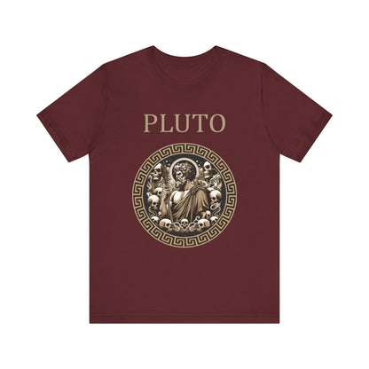 Maroon / S Pluto Roman God of the Dead and Underworld T-Shirt