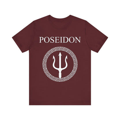 Maroon / S Poseidon Ancient Greek God T-Shirt
