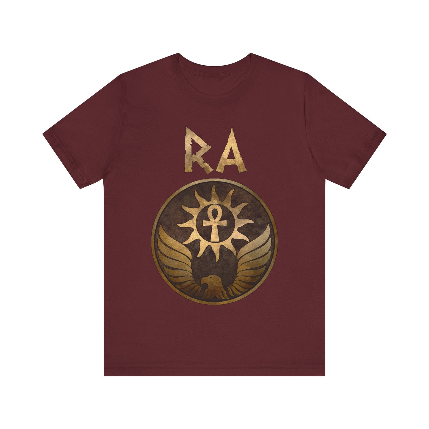 Maroon / S Ra Ancient Egyptian God T-Shirt