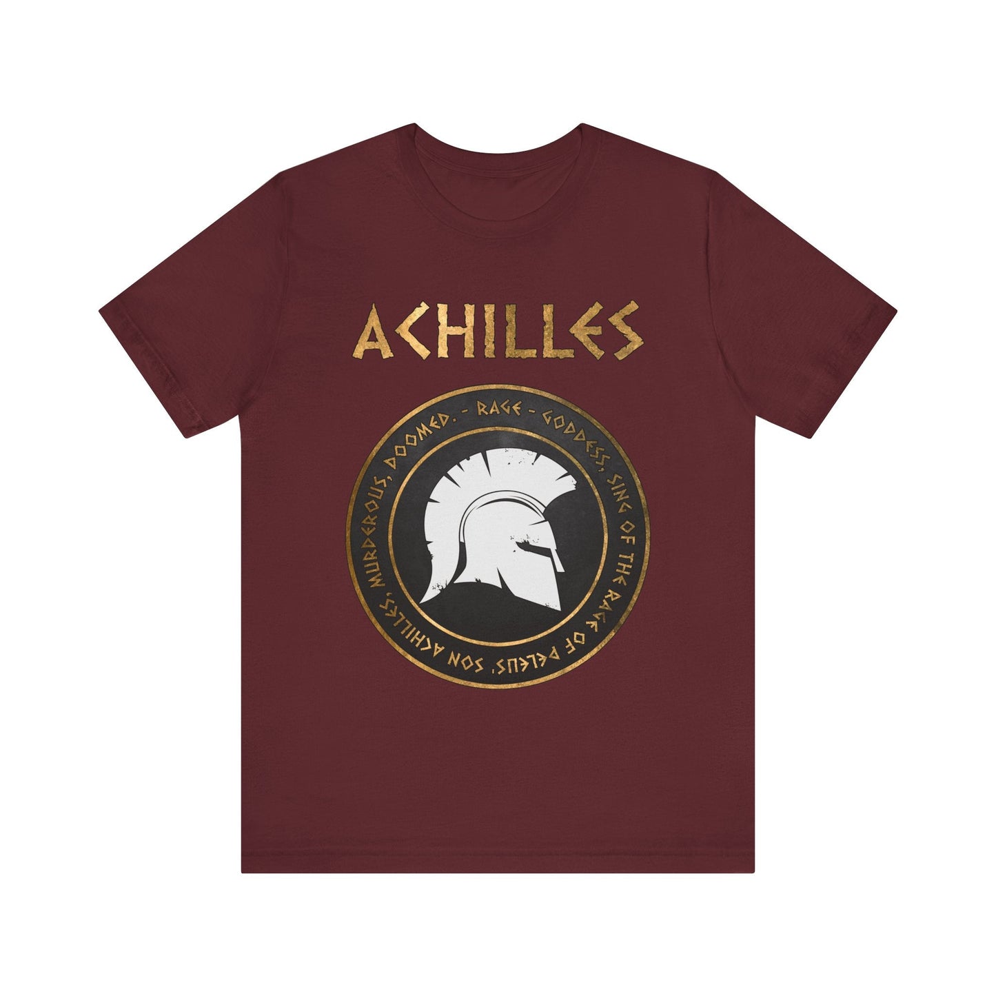 Maroon / S Rage of Achilles - Homer the Iliad T-Shirt