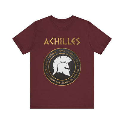 Maroon / S Rage of Achilles - Homer the Iliad T-Shirt