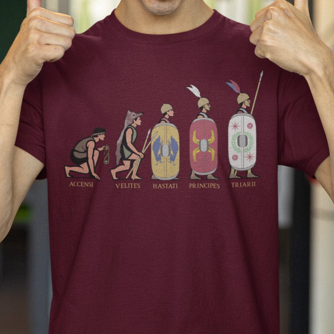 Maroon / S Roman Army Polybian Evolution T-Shirt