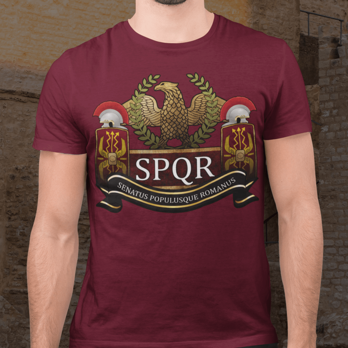 Maroon / S Roman Empire - Roman Army T-shirt