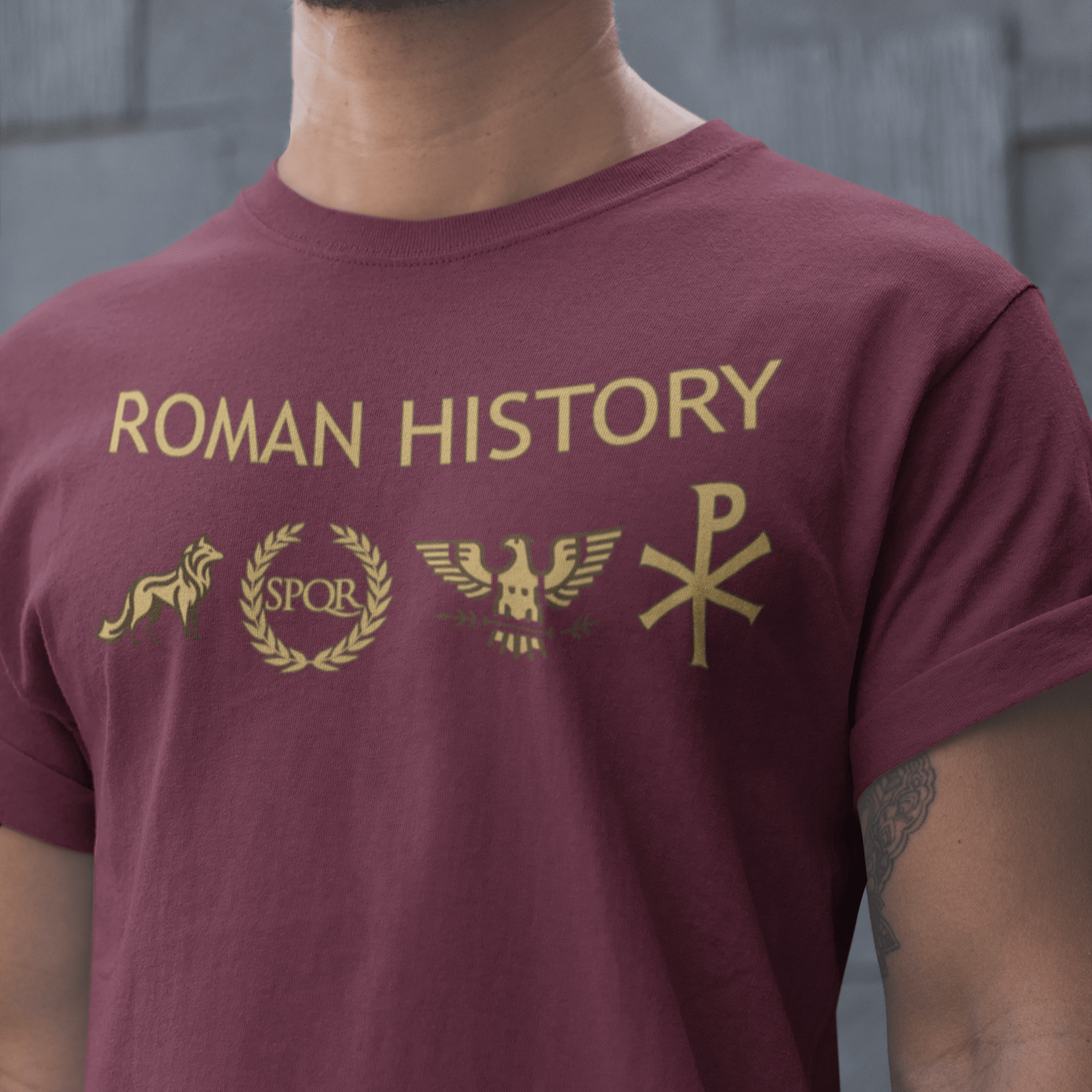 Maroon / S Roman History - From Kingdom to Empire - Ancient Rome T-shirt