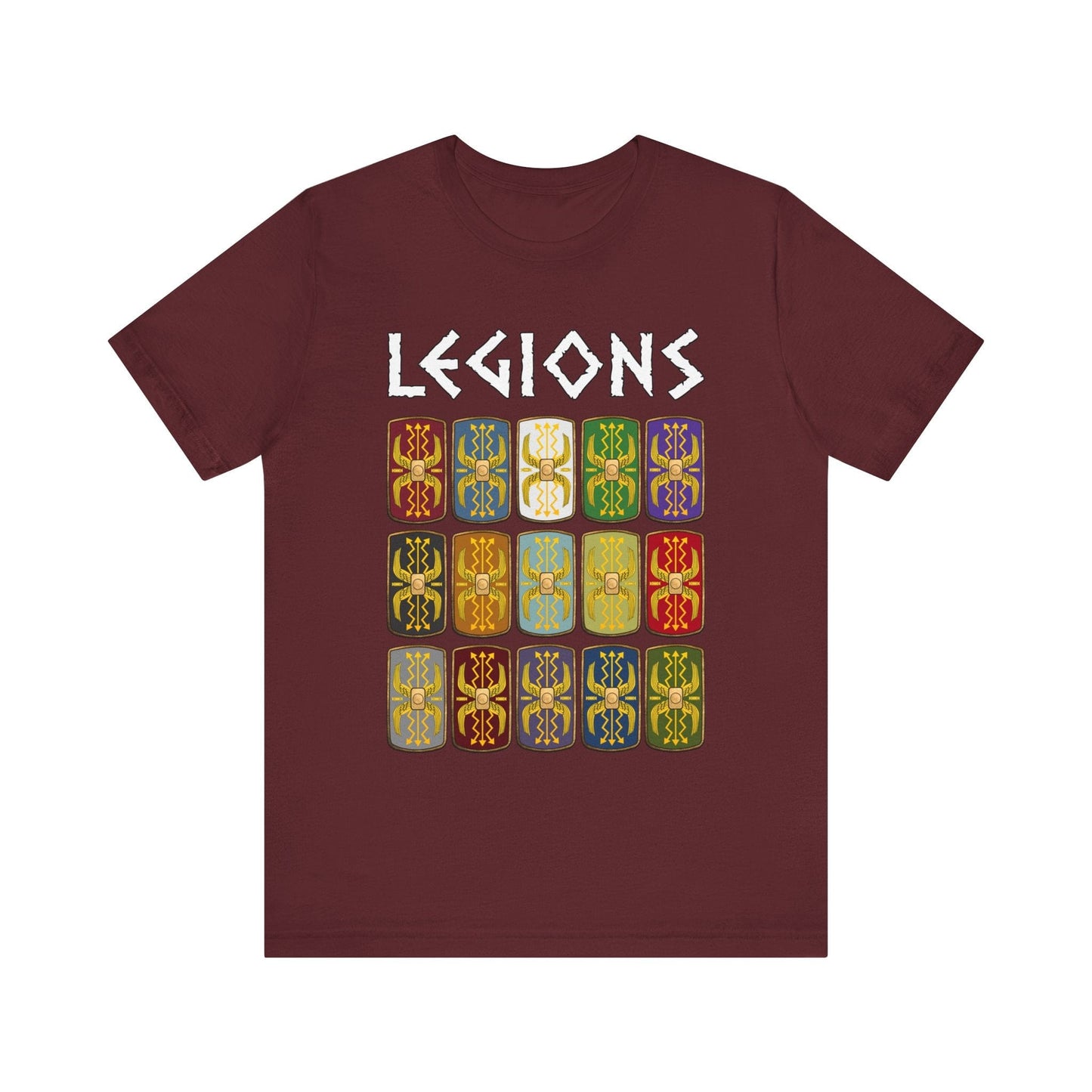 Maroon / S Roman Legions Shields T-Shirt
