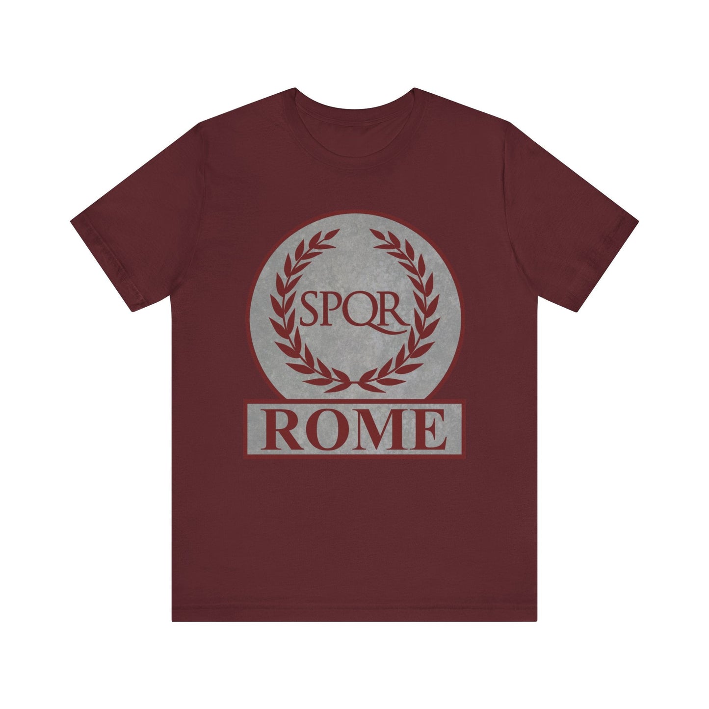 Maroon / S Rome Ancient Roman SPQR Symbol T-shirt