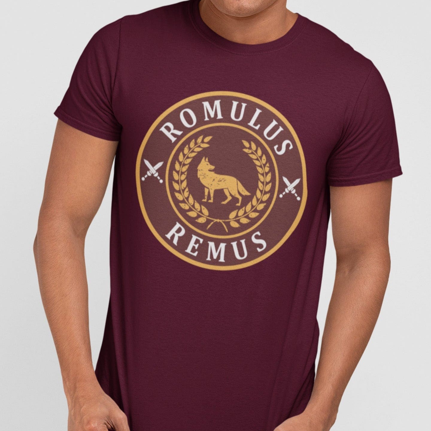 Maroon / S Romulus and Remus - Founding of Rome T-Shirt