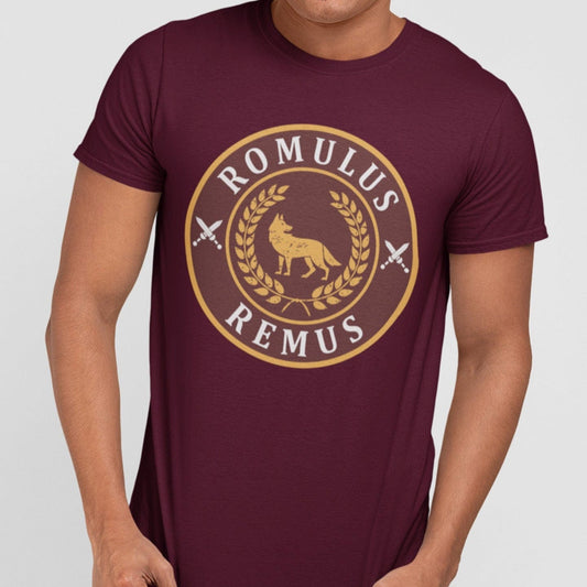 Maroon / S Romulus and Remus - Founding of Rome T-Shirt