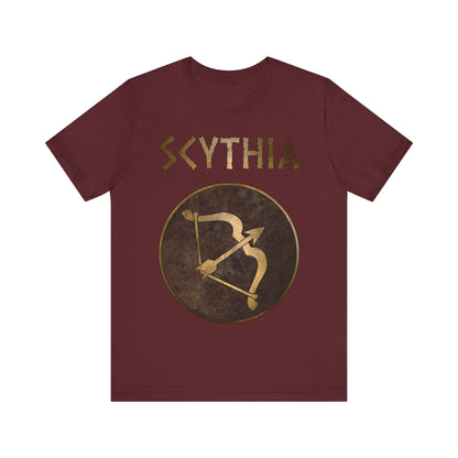 Maroon / S Scythia Ancient Scythian Bow Symbol T-Shirt