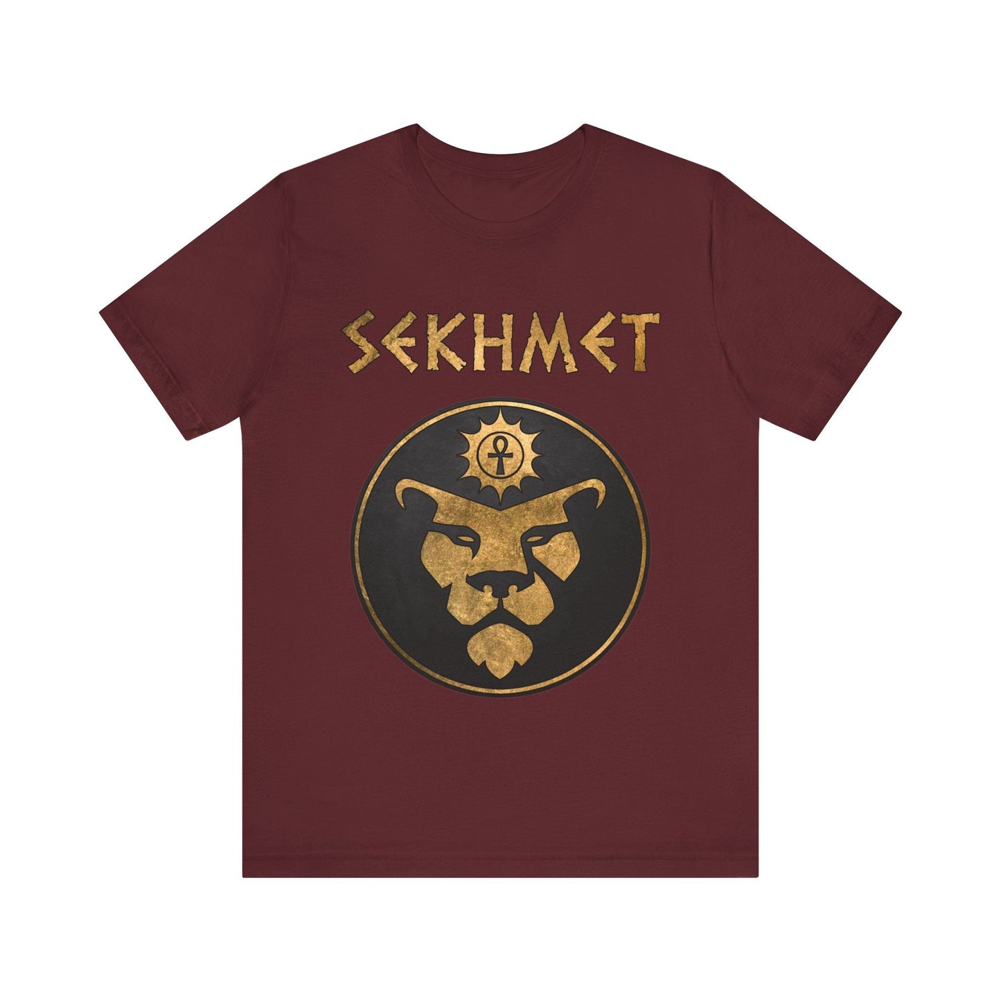 Maroon / S Sekhmet Ancient Egyptian Goddess T-Shirt