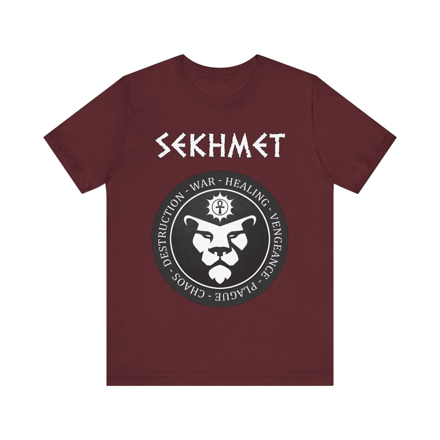 Maroon / S Sekhmet Egyptian Goddess T-Shirt