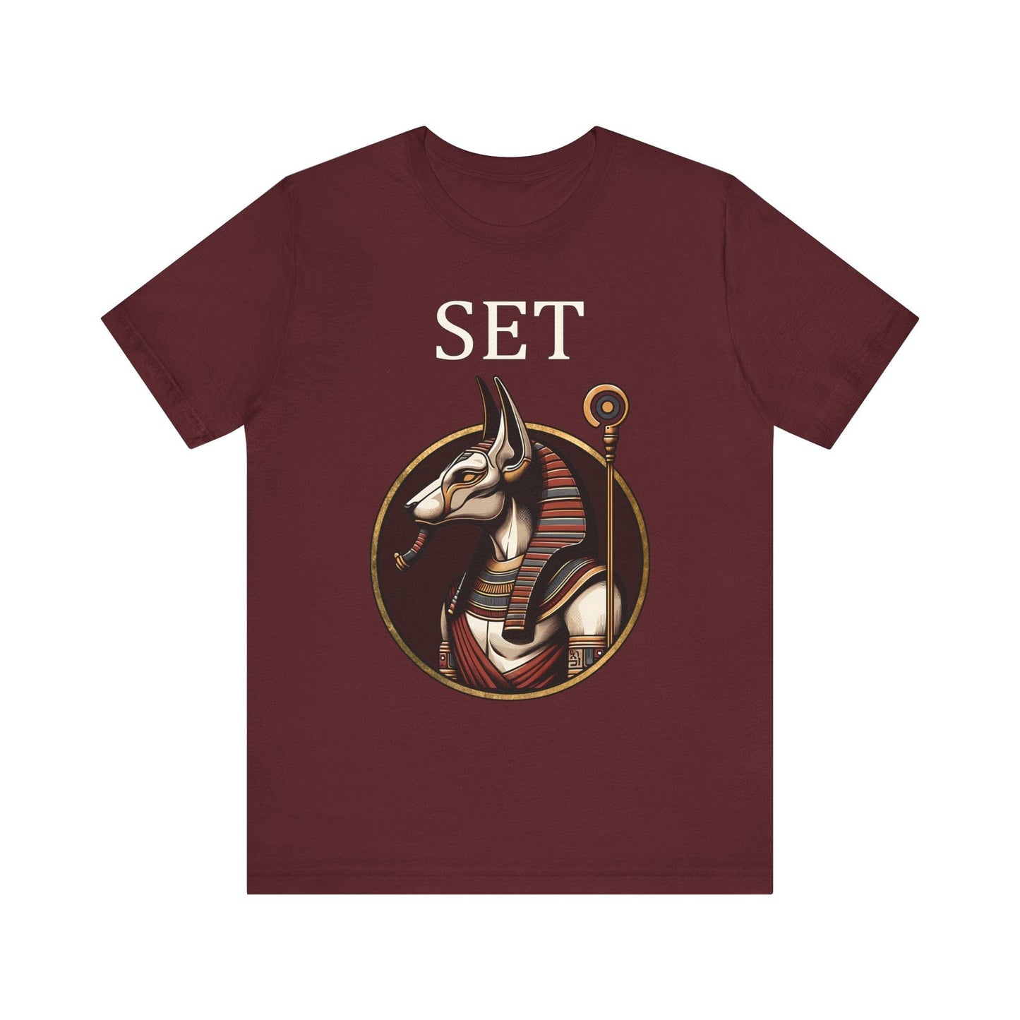 Maroon / S Set Ancient Egyptian God T-Shirt