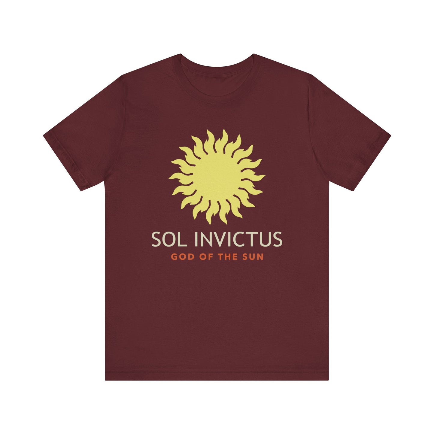 Maroon / S Sol Invictus - Ancient Roman God Sun T-Shirt