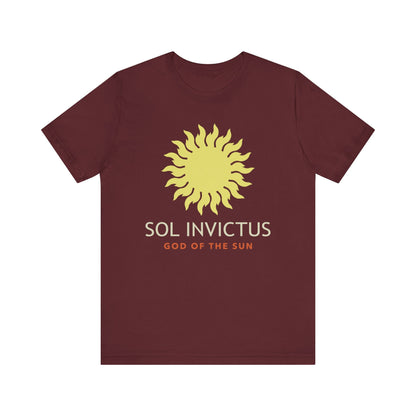 Maroon / S Sol Invictus - Ancient Roman God Sun T-Shirt