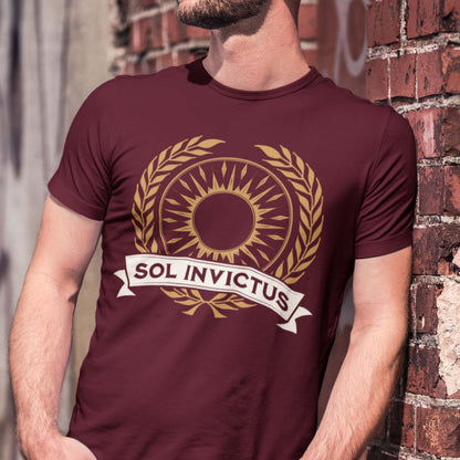 Maroon / S Sol Invictus - Roman Sun God T-Shirt