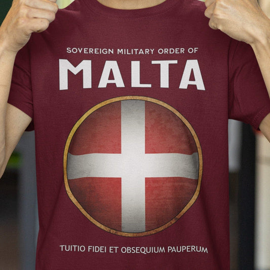 Maroon / S Sovereign Military Order of Malta T-Shirt