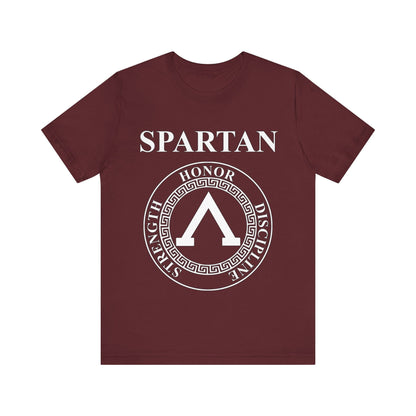 Maroon / S Spartan Warrior Virtues of Sparta Lambda T-shirt