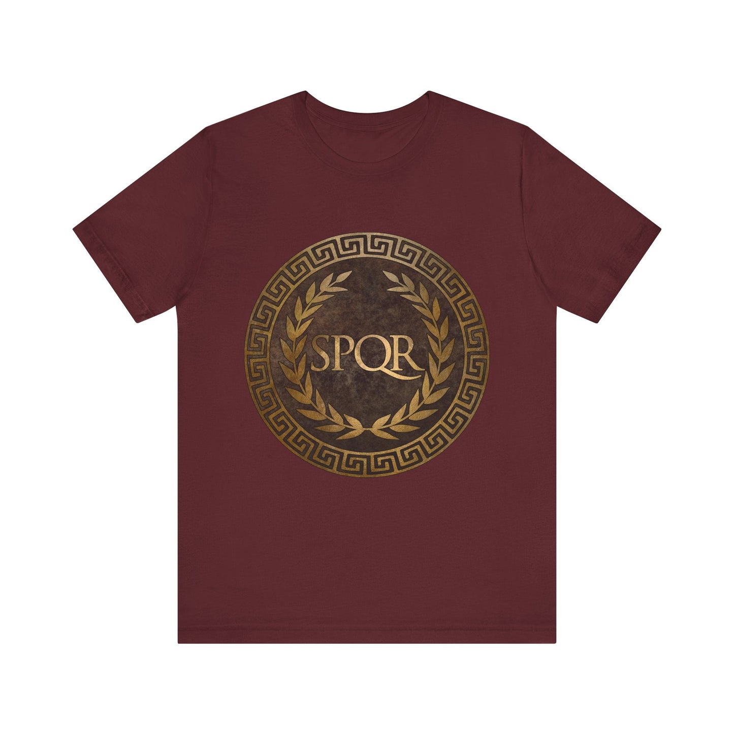 Maroon / S SPQR Symbol of Ancient Rome T-Shirt