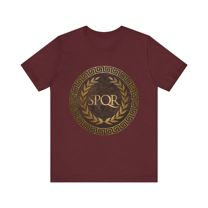 Maroon / S SPQR Symbol of Ancient Rome T-Shirt