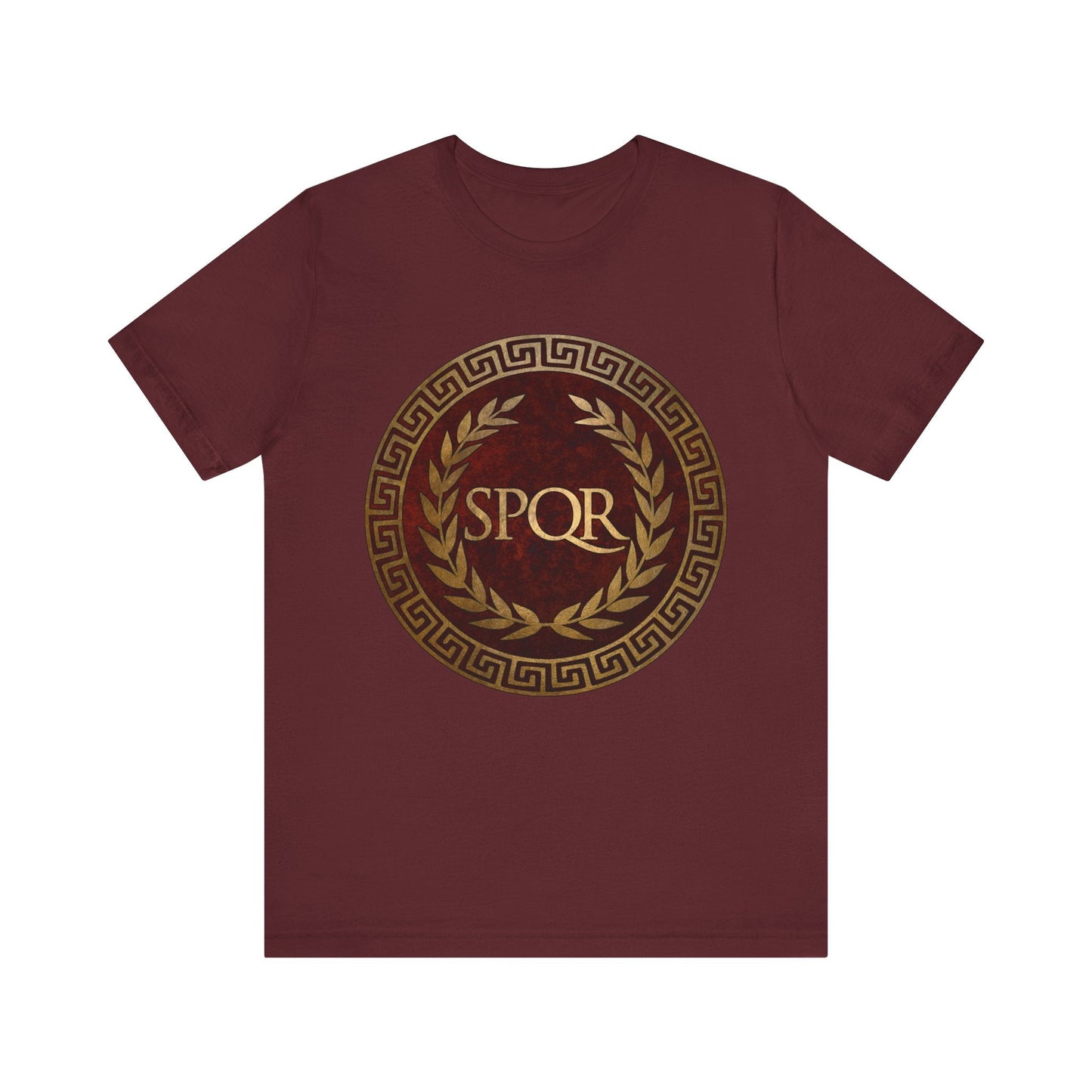 Maroon / S SPQR Symbol of Ancient Rome T-Shirt