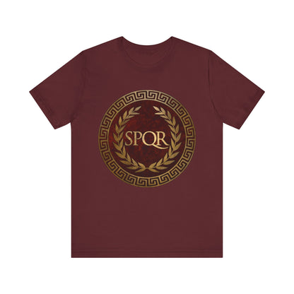 Maroon / S SPQR Symbol of Ancient Rome T-Shirt