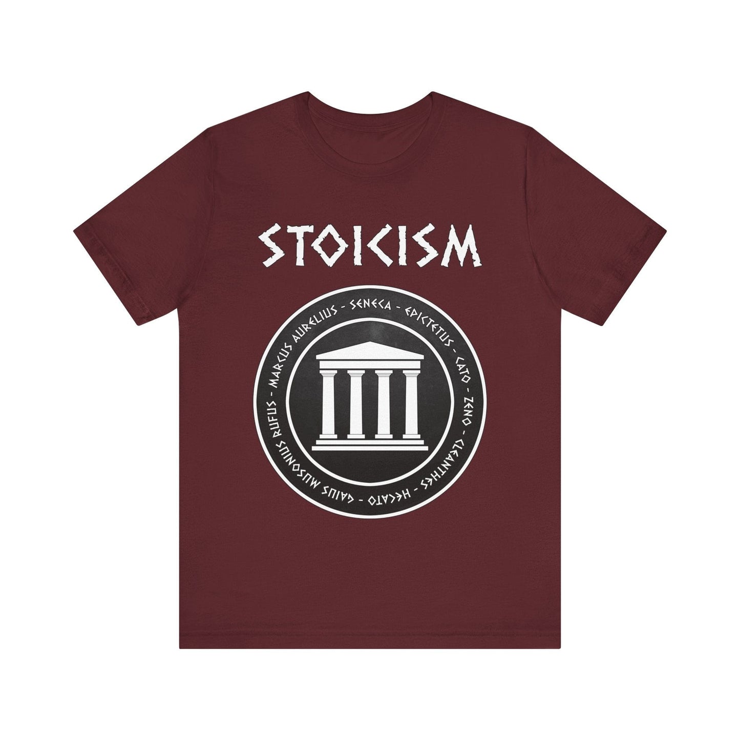 Maroon / S Stoicism - Ancient Greek and Roman Philosophers T-Shirt