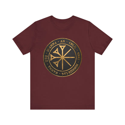 Maroon / S Sumer Ancient Gods and Goddess - Seven Gods Who Decree T-shirt