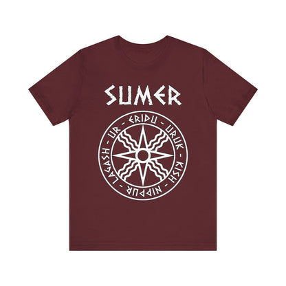 Maroon / S Sumer Ancient Mesopotamian Cities T-Shirt
