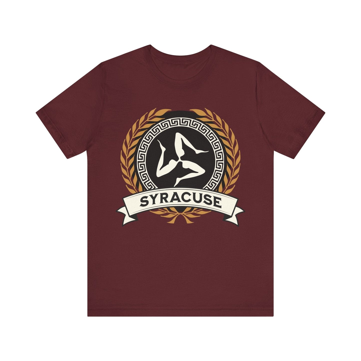 Maroon / S Syracuse Ancient Greek City-State - Polis of Syracuse Symbol - Syracusan History - T-shirt