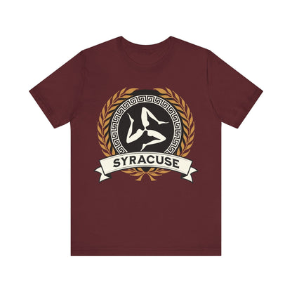 Maroon / S Syracuse Ancient Greek City-State - Polis of Syracuse Symbol - Syracusan History - T-shirt