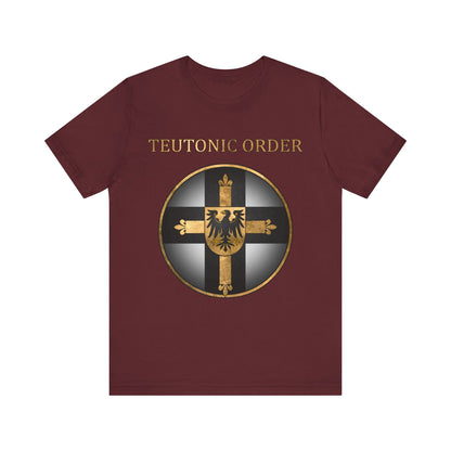Maroon / S Teutonic Order Symbol - Teutonic Knights T-shirt