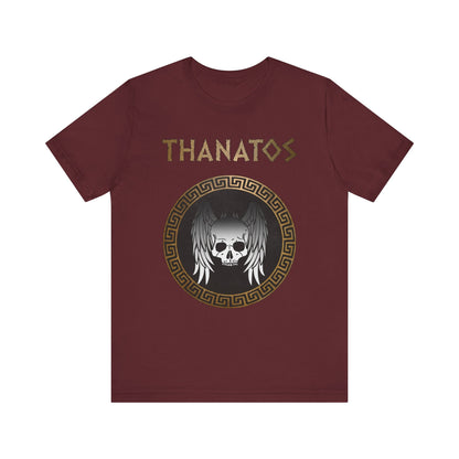 Maroon / S Thanatos Ancient Greek God T-Shirt