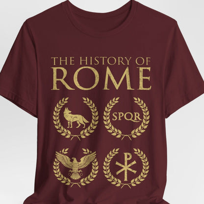 Maroon / S The History of Rome - Founding to Fall T-Shirt