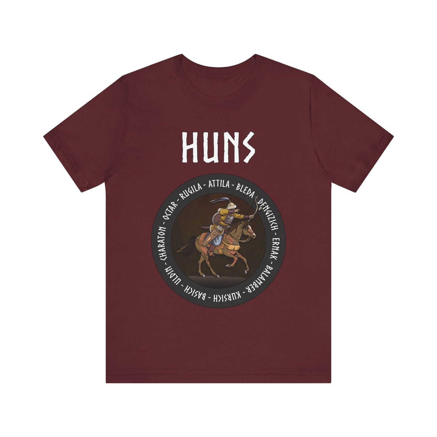 Maroon / S The Huns - Leaders of the Huns T-Shirt