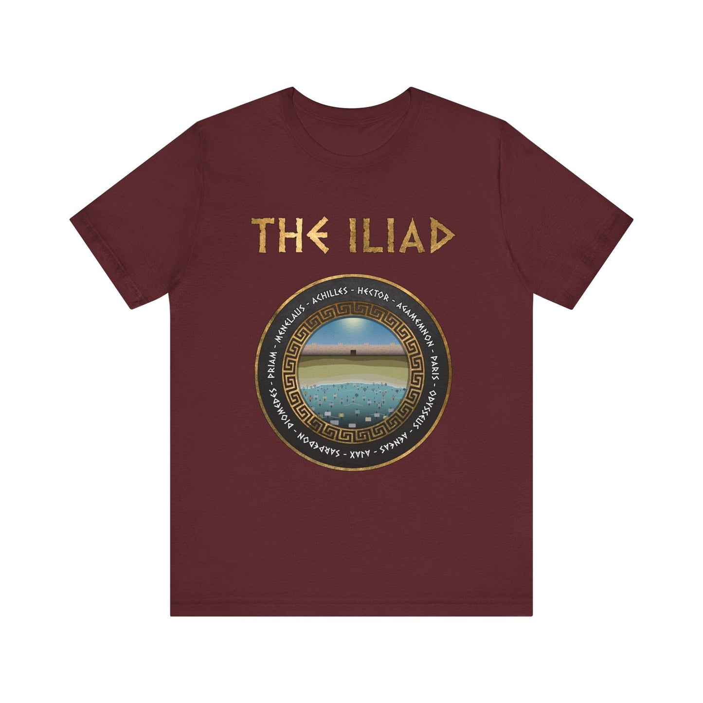 Maroon / S The Iliad - Heroes of the Trojan War T-Shirt
